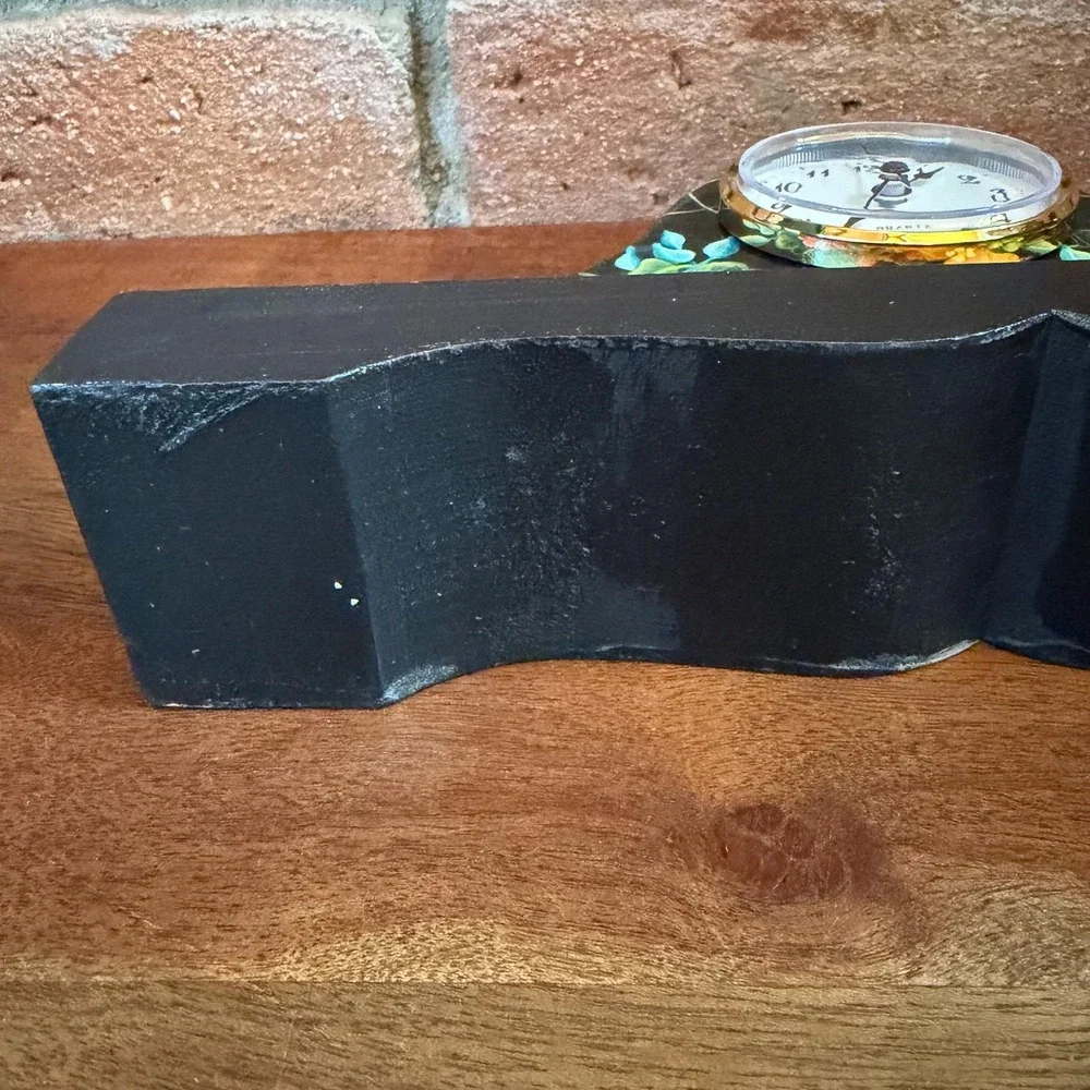 Vintage Mantle Clock Handpainted and handcrafted